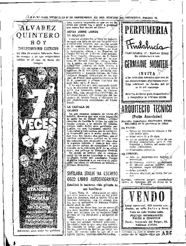 ABC SEVILLA 17-09-1969 página 28