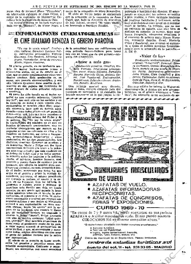 ABC MADRID 18-09-1969 página 71