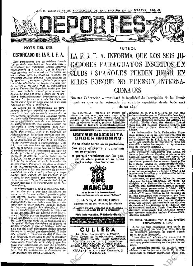 ABC MADRID 19-09-1969 página 61