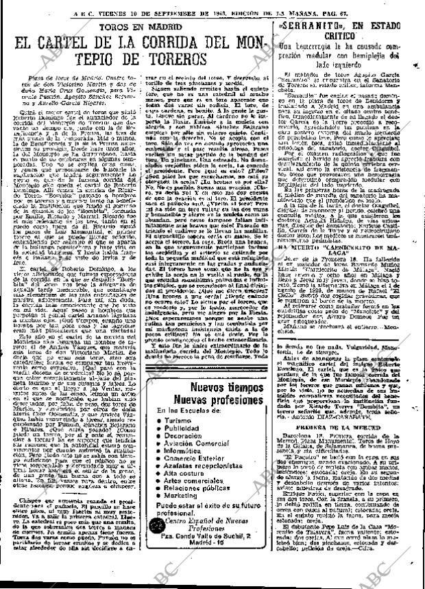 ABC MADRID 19-09-1969 página 67