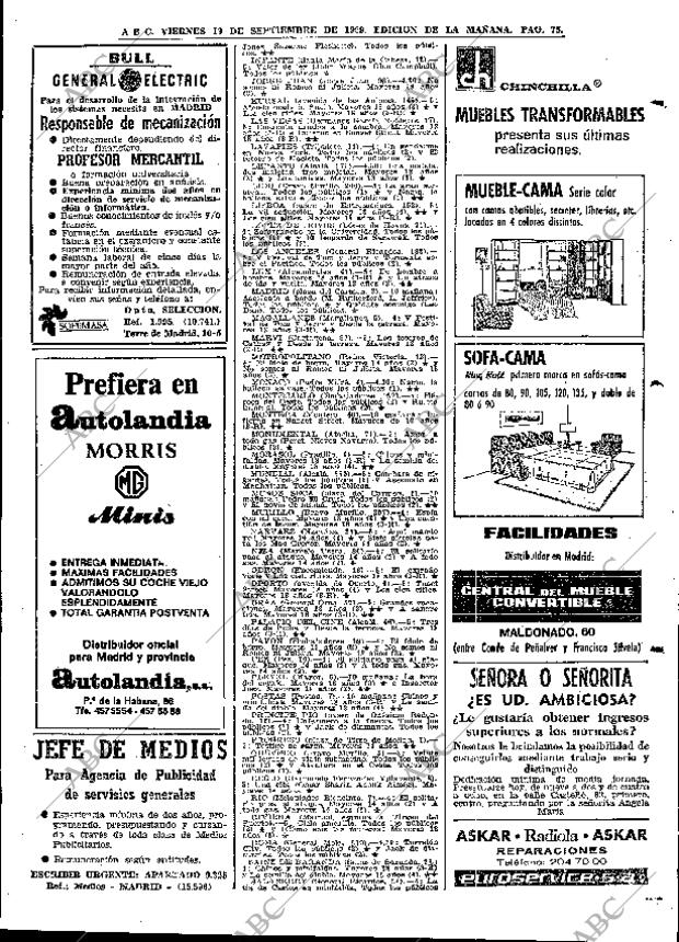 ABC MADRID 19-09-1969 página 75