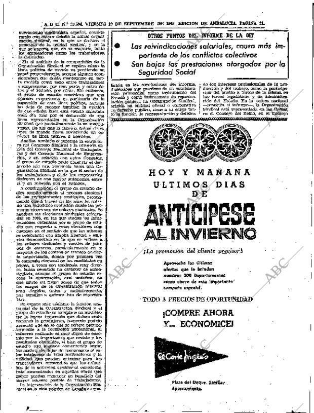 ABC SEVILLA 19-09-1969 página 21