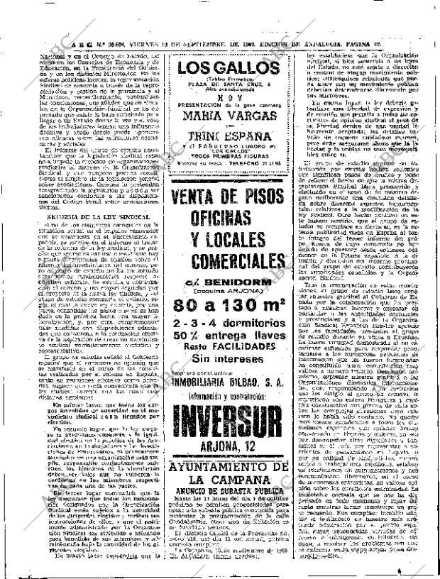 ABC SEVILLA 19-09-1969 página 22