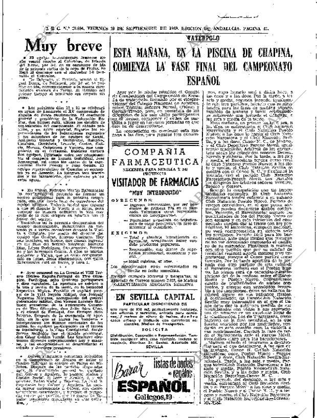 ABC SEVILLA 19-09-1969 página 45