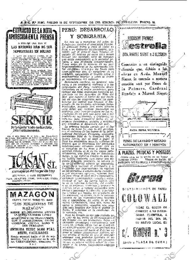ABC SEVILLA 20-09-1969 página 40
