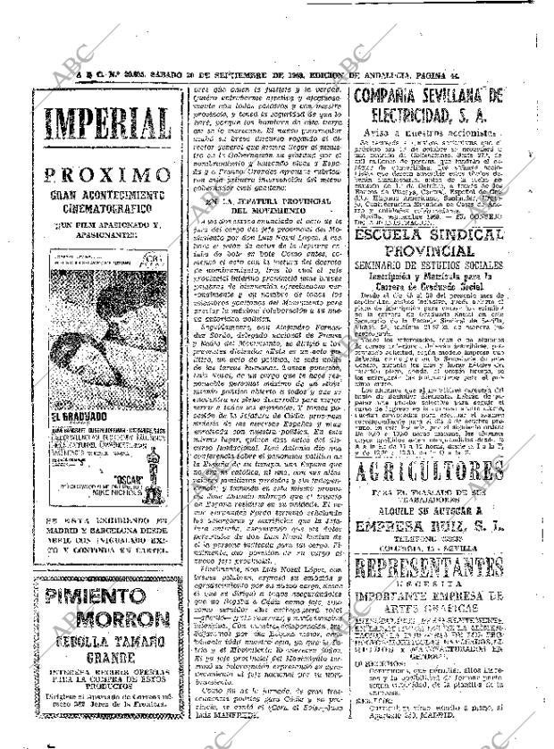 ABC SEVILLA 20-09-1969 página 44