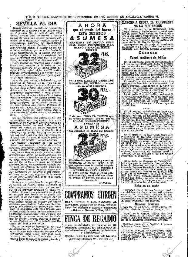 ABC SEVILLA 20-09-1969 página 53