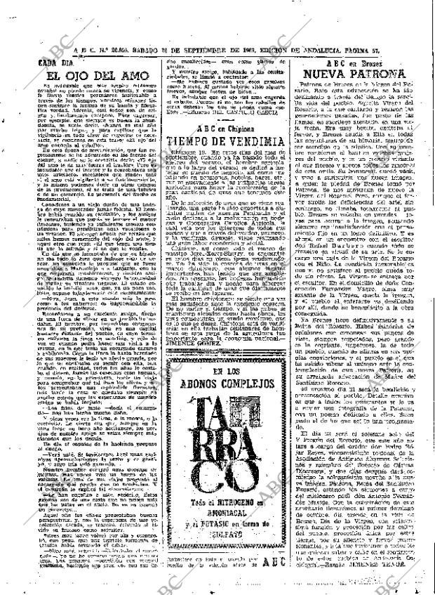 ABC SEVILLA 20-09-1969 página 57