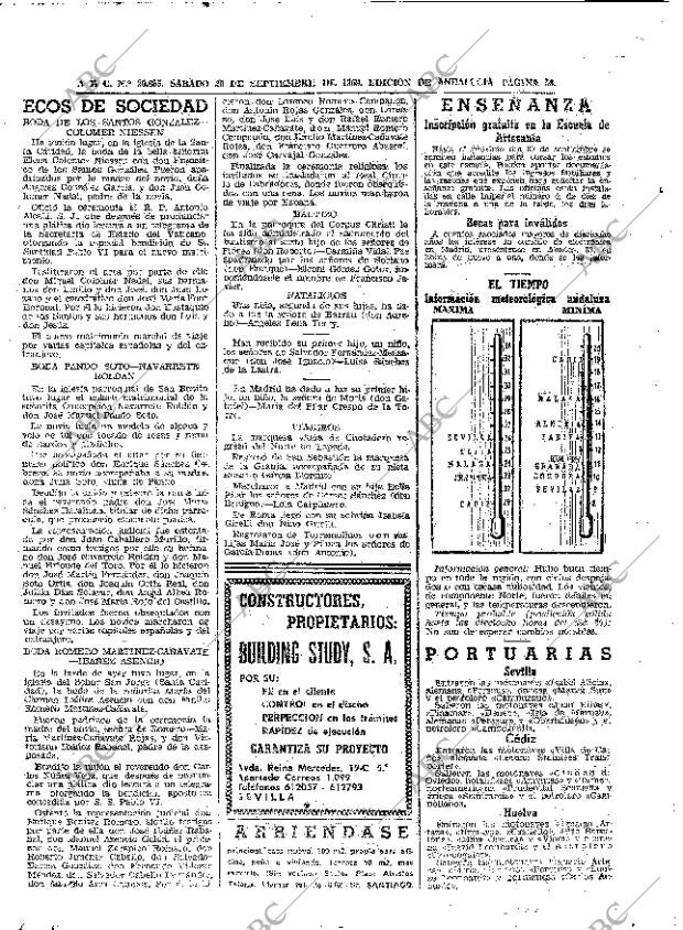 ABC SEVILLA 20-09-1969 página 58