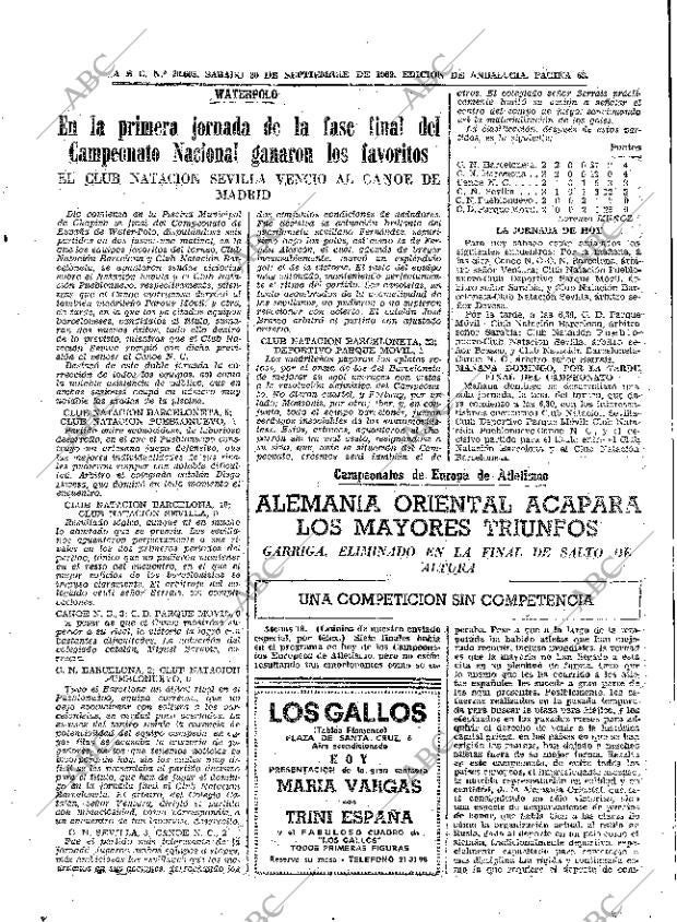 ABC SEVILLA 20-09-1969 página 63