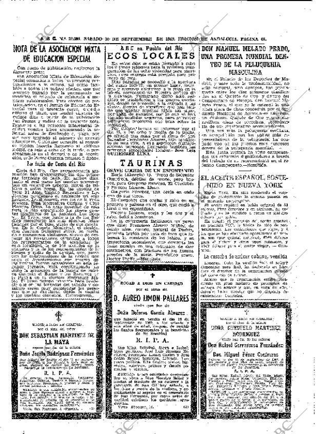 ABC SEVILLA 20-09-1969 página 68