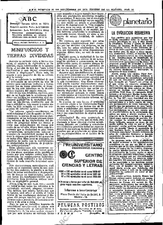 ABC MADRID 21-09-1969 página 14