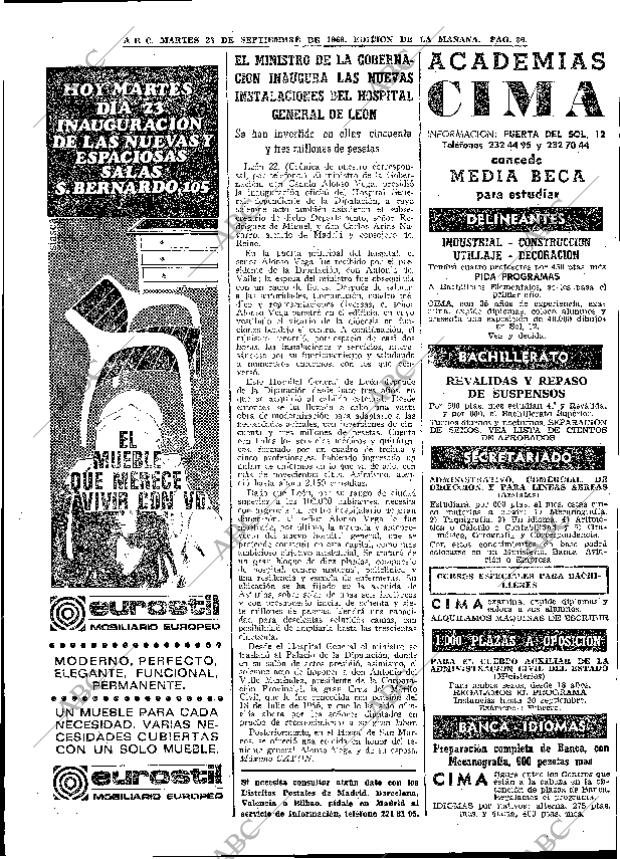 ABC MADRID 23-09-1969 página 36