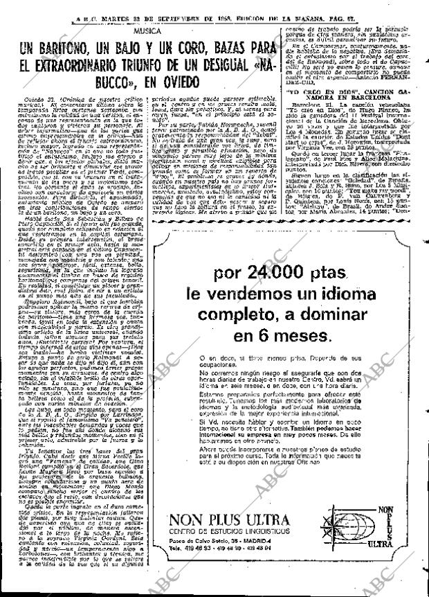 ABC MADRID 23-09-1969 página 67