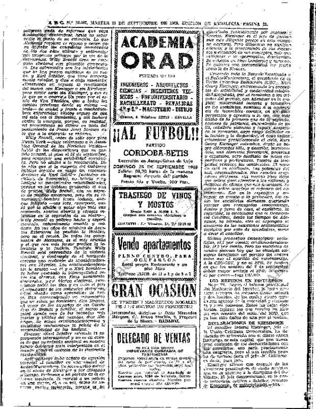 ABC SEVILLA 23-09-1969 página 22