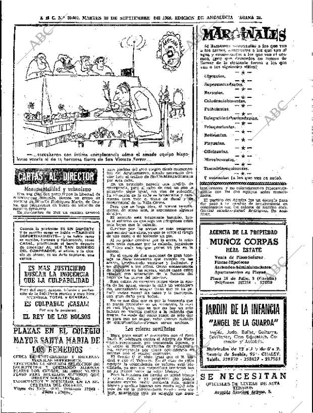 ABC SEVILLA 23-09-1969 página 25
