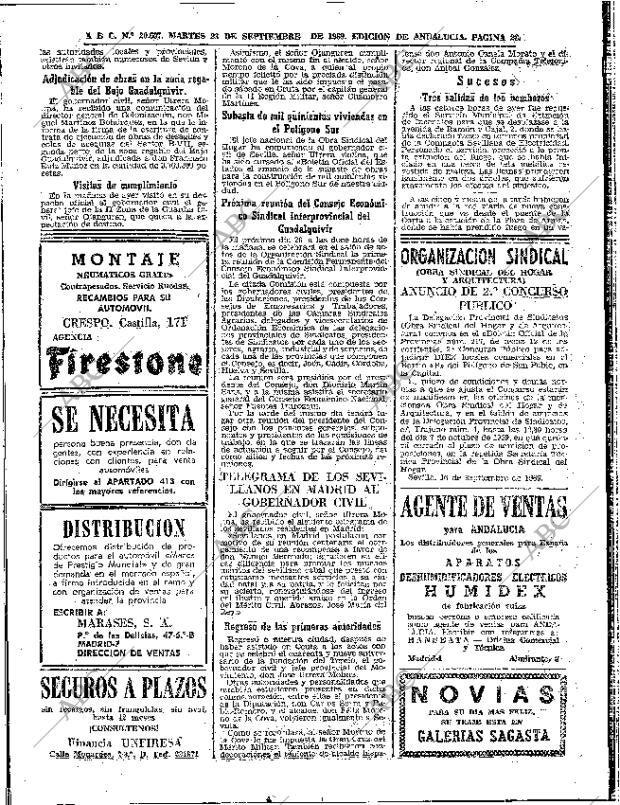 ABC SEVILLA 23-09-1969 página 28