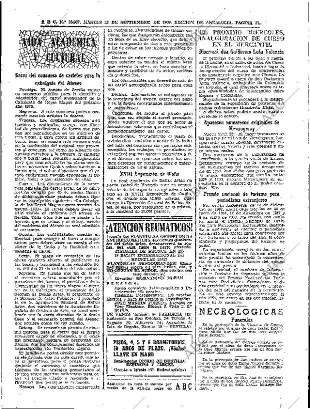 ABC SEVILLA 23-09-1969 página 31