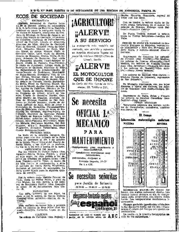 ABC SEVILLA 23-09-1969 página 32