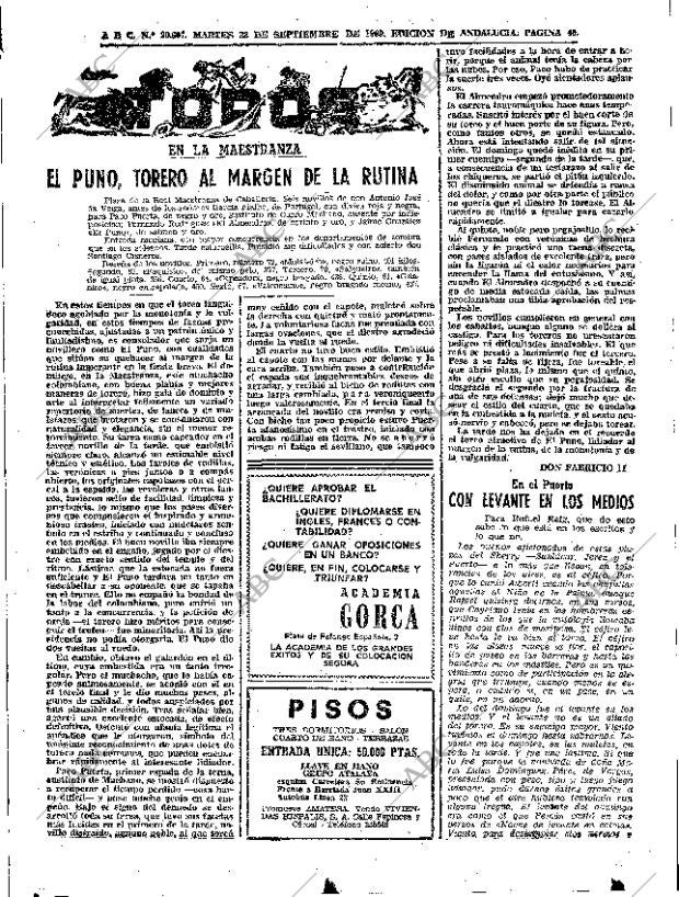ABC SEVILLA 23-09-1969 página 45