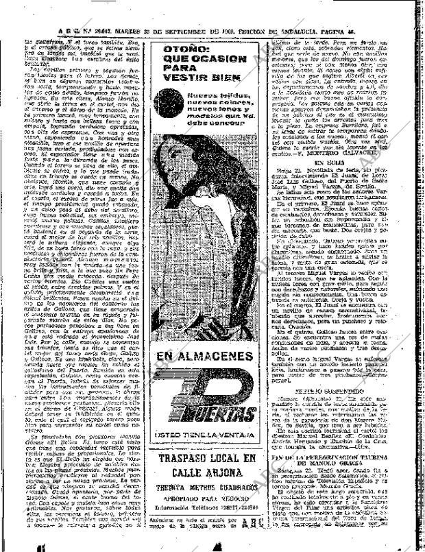ABC SEVILLA 23-09-1969 página 46
