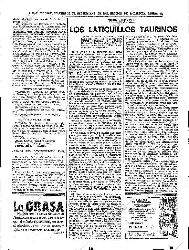 ABC SEVILLA 23-09-1969 página 47