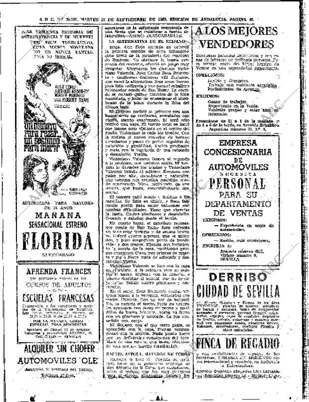 ABC SEVILLA 23-09-1969 página 48