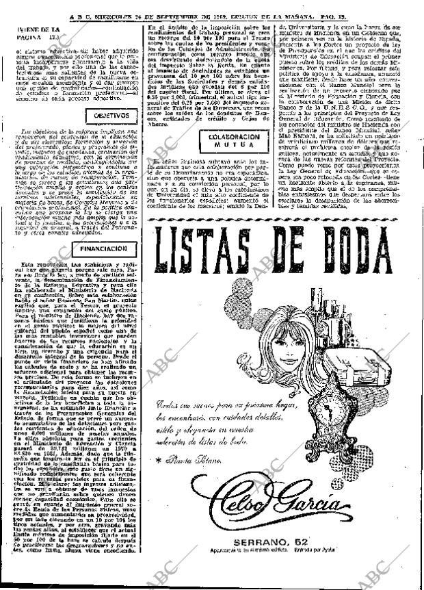 ABC MADRID 24-09-1969 página 19