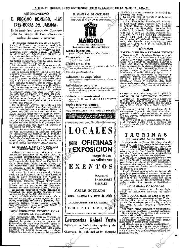 ABC MADRID 24-09-1969 página 71