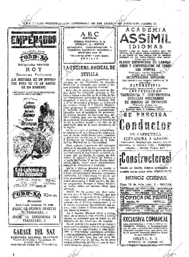 ABC SEVILLA 24-09-1969 página 34
