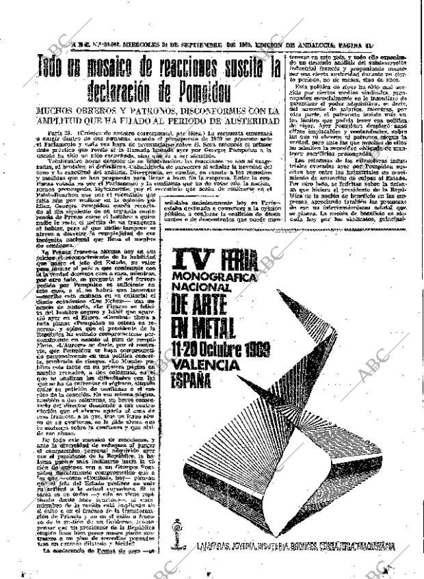 ABC SEVILLA 24-09-1969 página 41