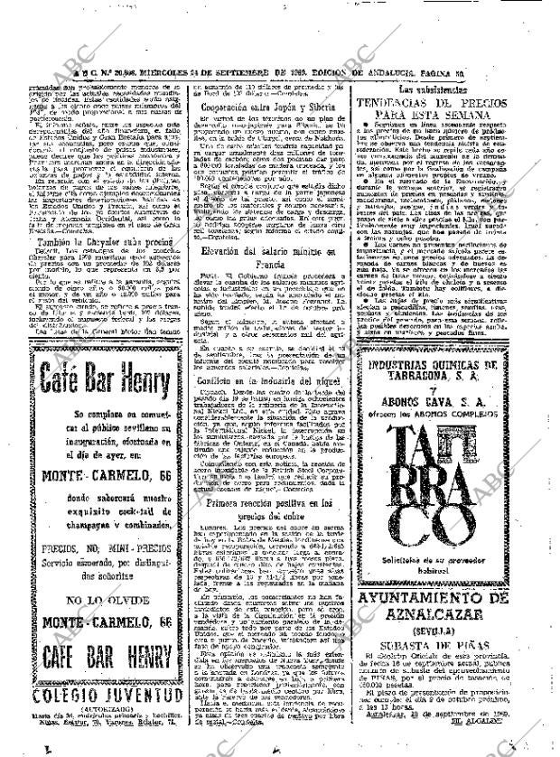 ABC SEVILLA 24-09-1969 página 50