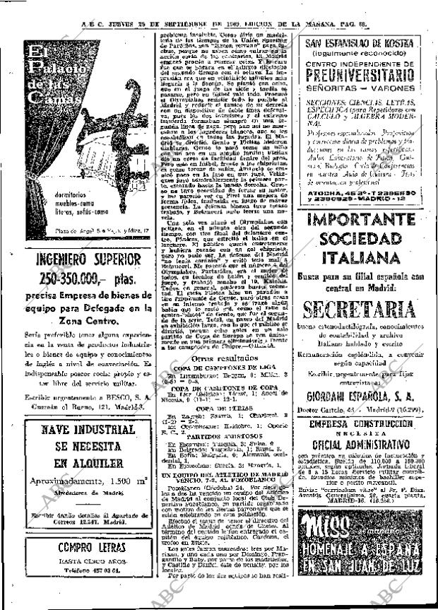 ABC MADRID 25-09-1969 página 68