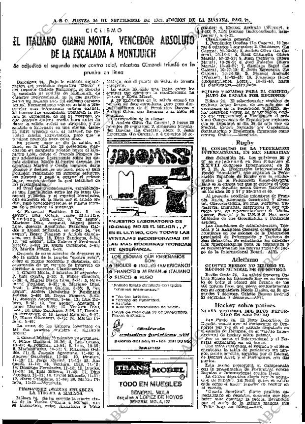 ABC MADRID 25-09-1969 página 71