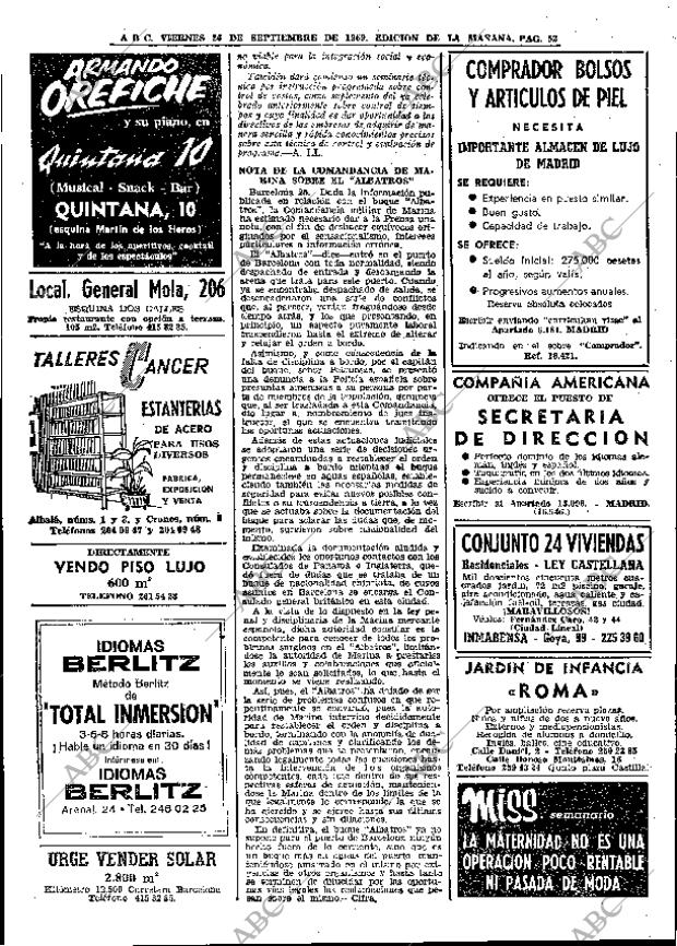 ABC MADRID 26-09-1969 página 52