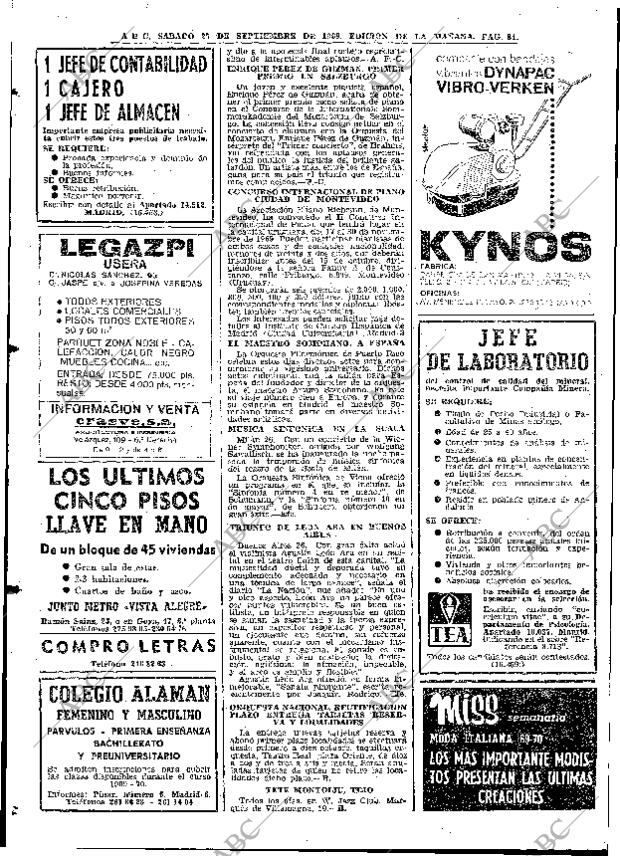 ABC MADRID 27-09-1969 página 84