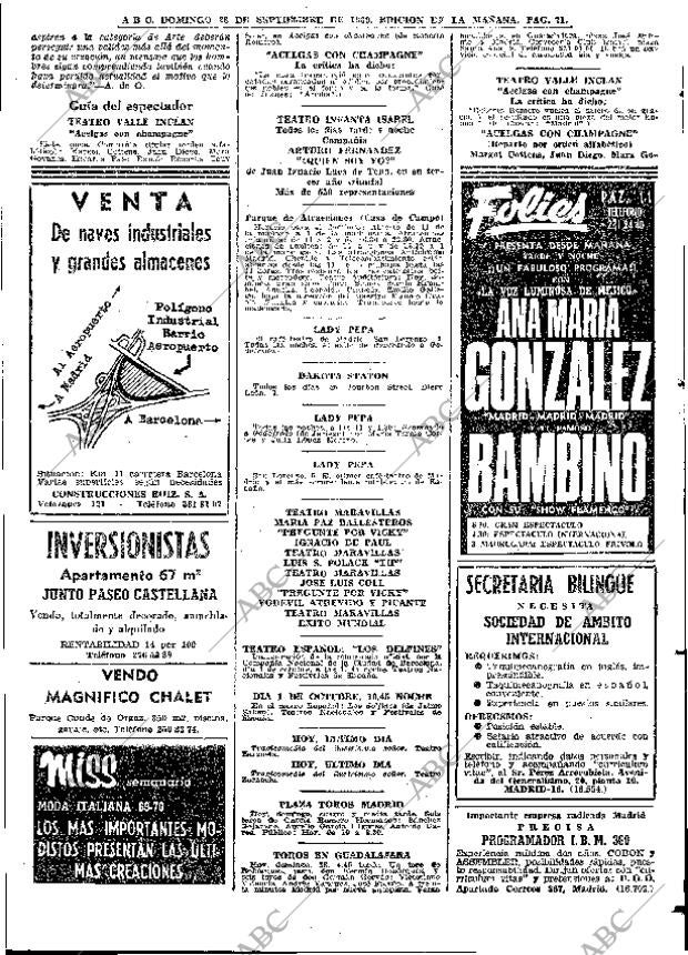 ABC MADRID 28-09-1969 página 71