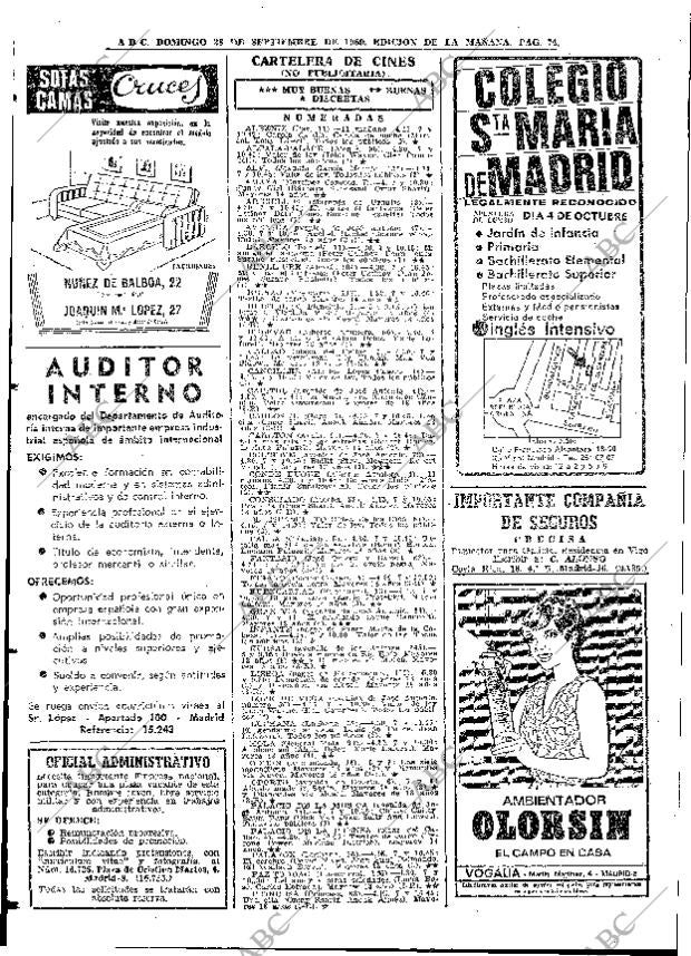 ABC MADRID 28-09-1969 página 74