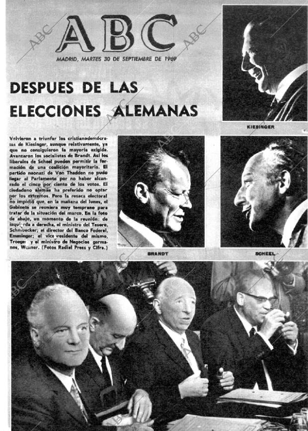 ABC MADRID 30-09-1969 página 1
