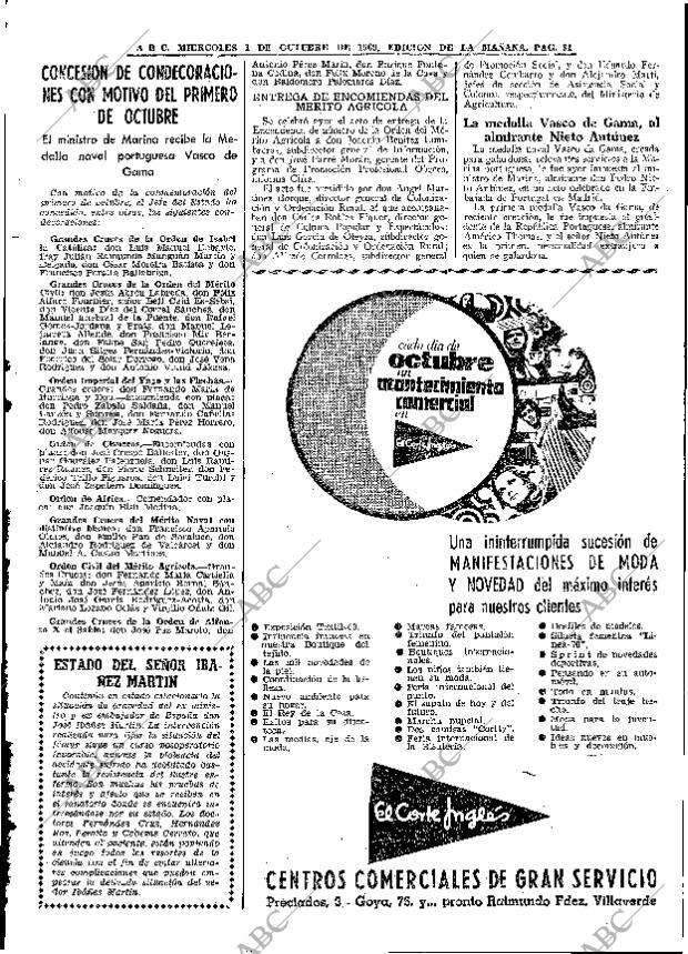 ABC MADRID 01-10-1969 página 31