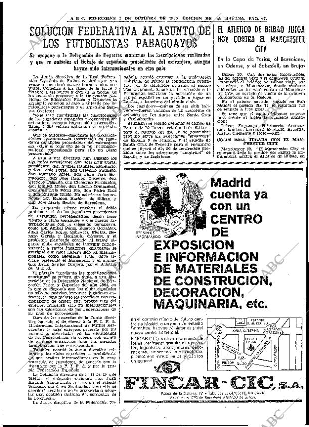 ABC MADRID 01-10-1969 página 67