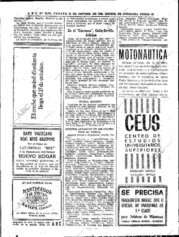 ABC SEVILLA 11-10-1969 página 62