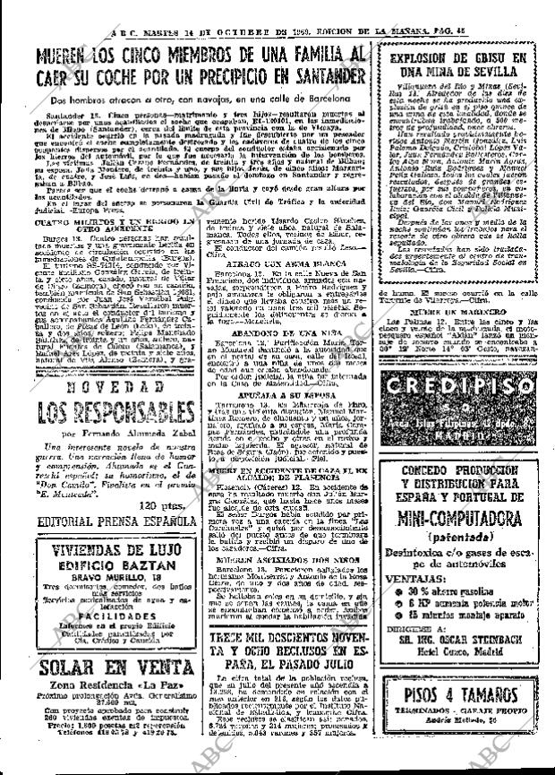 ABC MADRID 14-10-1969 página 45