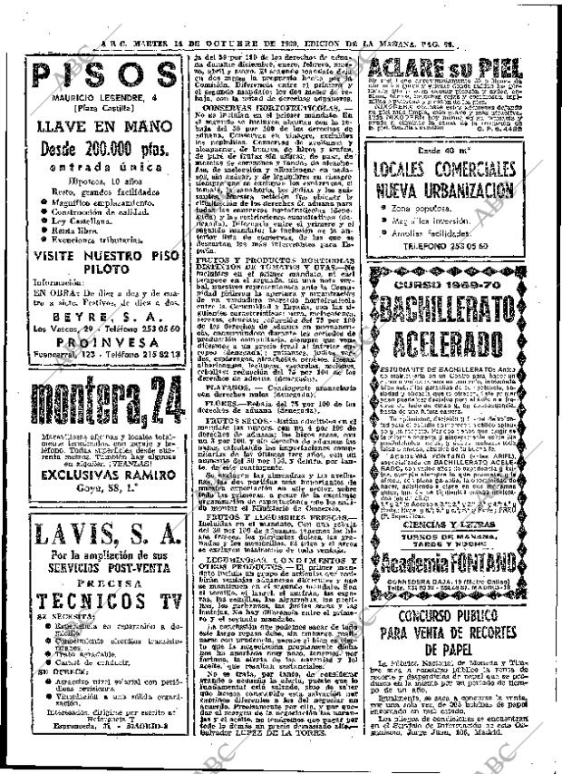 ABC MADRID 14-10-1969 página 68