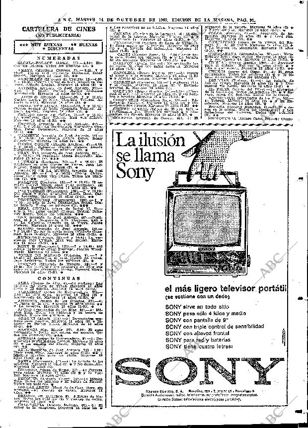 ABC MADRID 14-10-1969 página 91