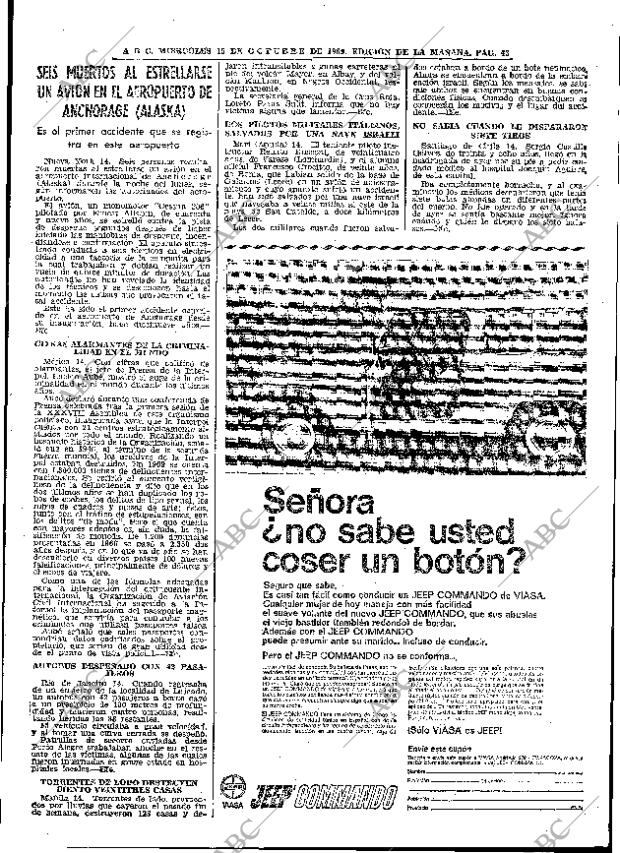 ABC MADRID 15-10-1969 página 43