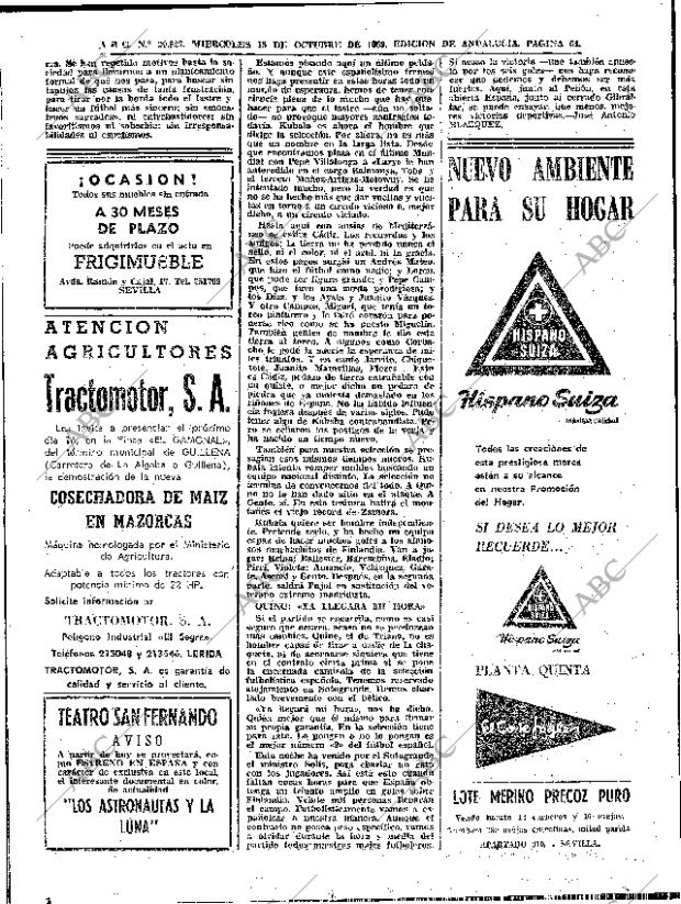 ABC SEVILLA 15-10-1969 página 64