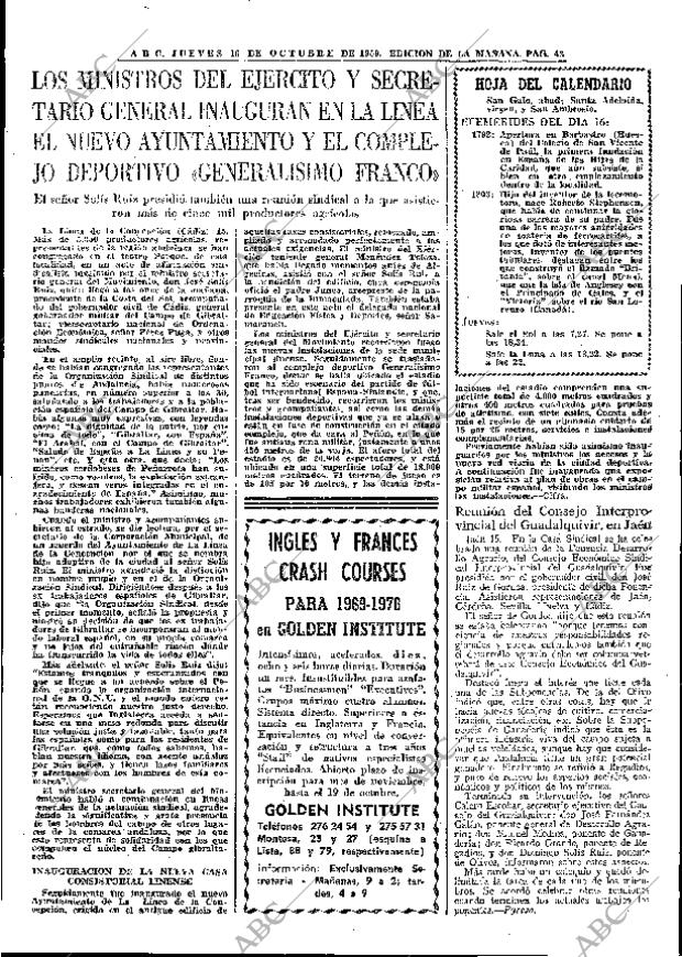 ABC MADRID 16-10-1969 página 43