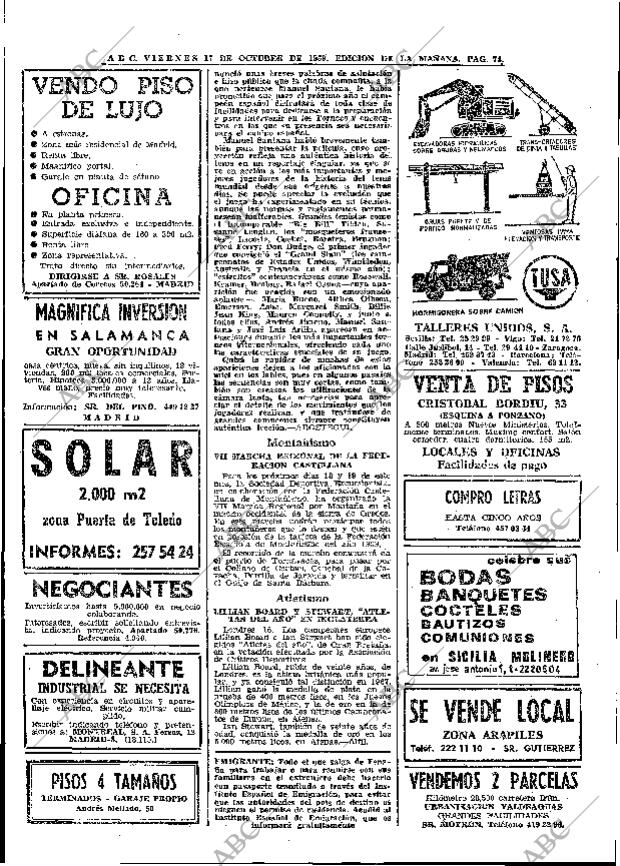 ABC MADRID 17-10-1969 página 74