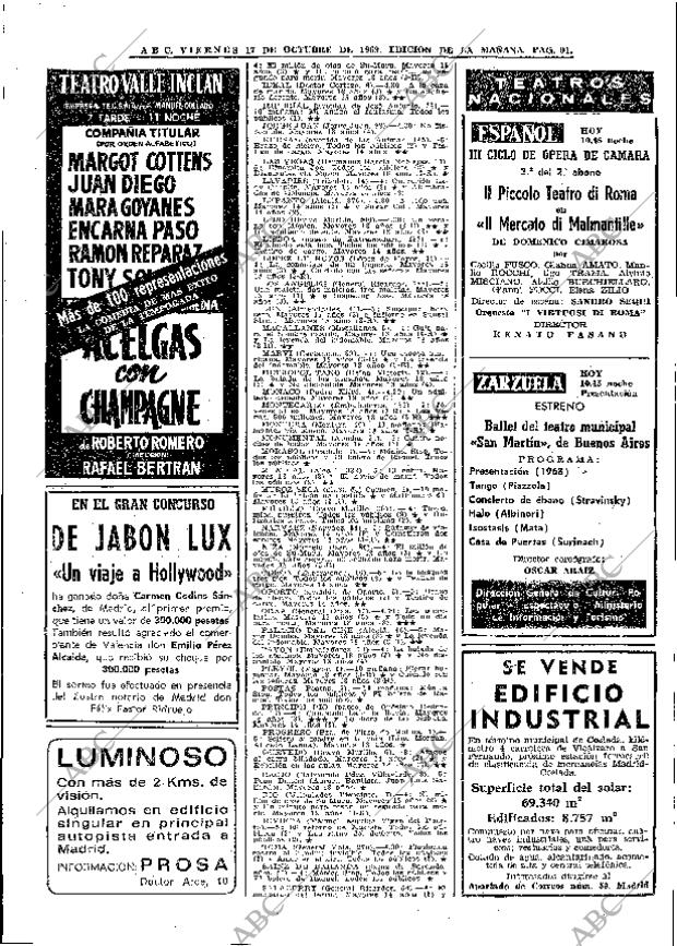 ABC MADRID 17-10-1969 página 91